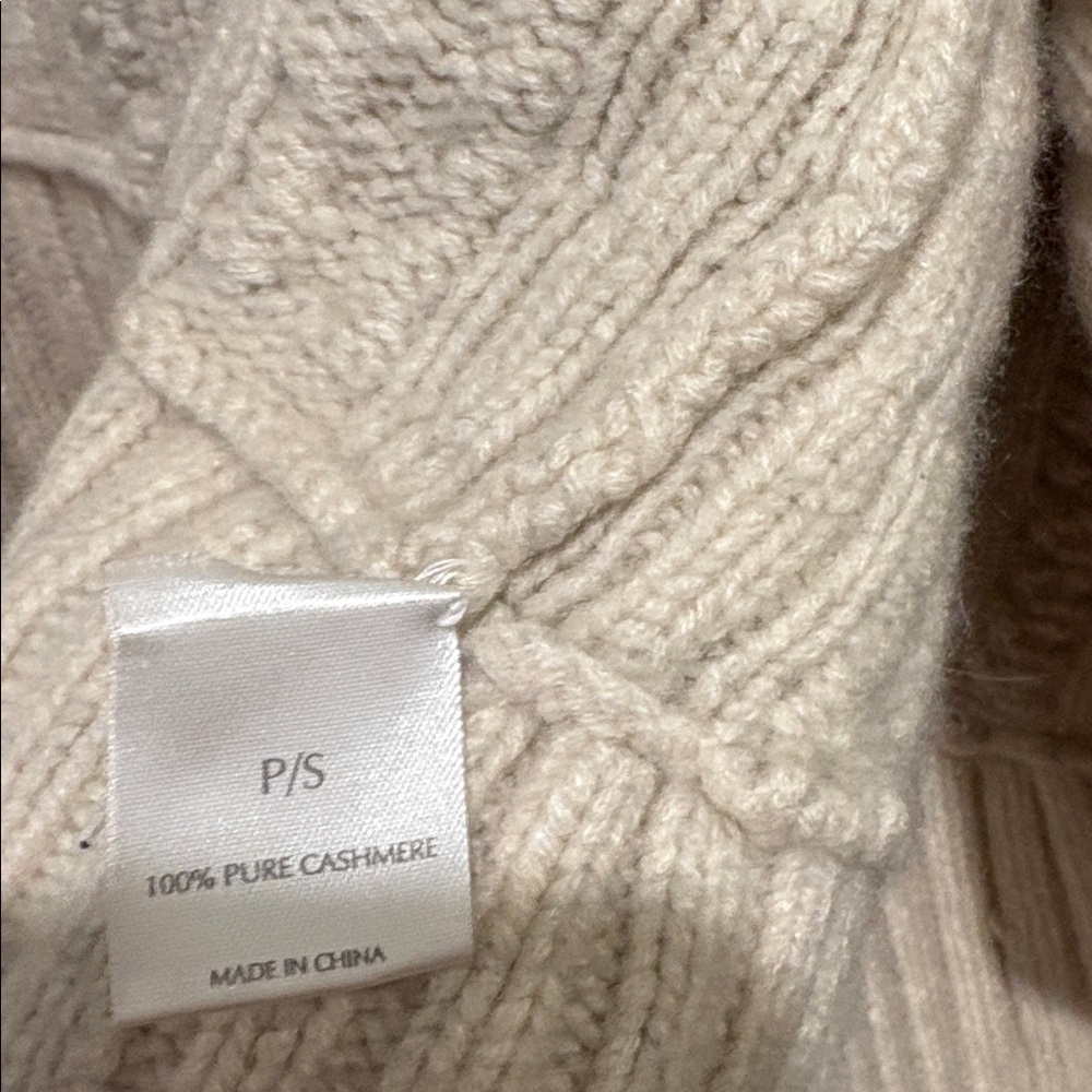 TSE Cream Cable Knit Cardigan - Picture 11 of 12
